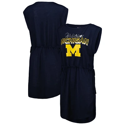 G-III 4Her by Carl Banks Michigan Wolverines GOAT Swimsuit Cover-Up Dress