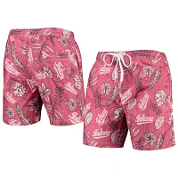 Wes  Willy Indiana Hoosiers Vintage Floral Swim Trunks