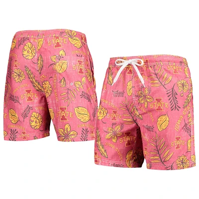 Wes  Willy Iowa State Cyclones Vintage Floral Swim Trunks