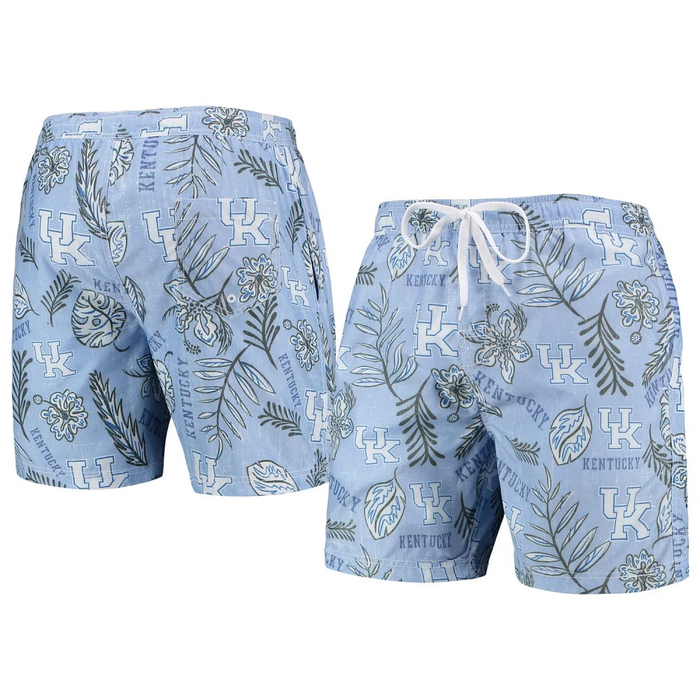 Wes  Willy Light Kentucky Wildcats Vintage Floral Swim Trunks