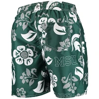 Wes  Willy Michigan State Spartans Floral Volley Swim Trunks