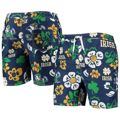 Wes  Willy Notre Dame Fighting Irish Floral Volley Swim Trunks