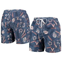 Wes  Willy Virginia Cavaliers Vintage Floral Swim Trunks