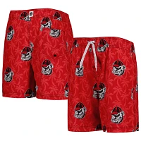 Youth Wes  Willy Georgia Bulldogs Palm Tree Swim Shorts