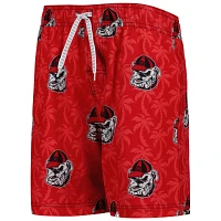 Youth Wes  Willy Georgia Bulldogs Palm Tree Swim Shorts