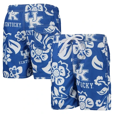Youth Wes  Willy Kentucky Wildcats Floral Volley Swim Trunks