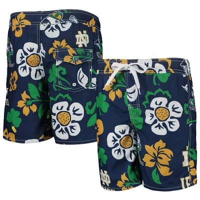 Youth Wes  Willy Notre Dame Fighting Irish Floral Volley Swim Trunks