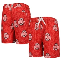 Youth Wes  Willy Ohio State Buckeyes Palm Tree Swim Shorts