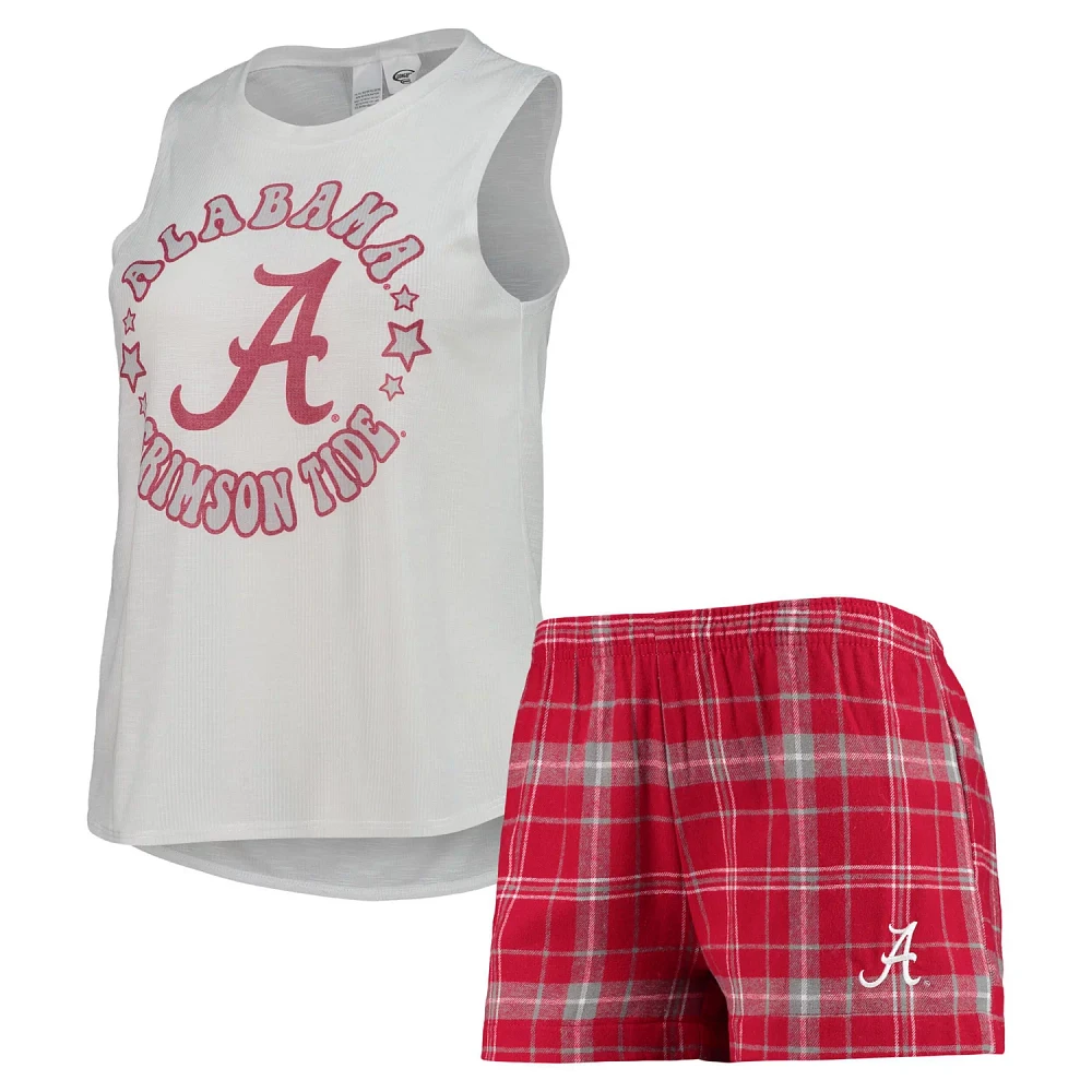 Concepts Sport / Alabama Tide Ultimate Flannel Tank Top  Shorts Sleep Set