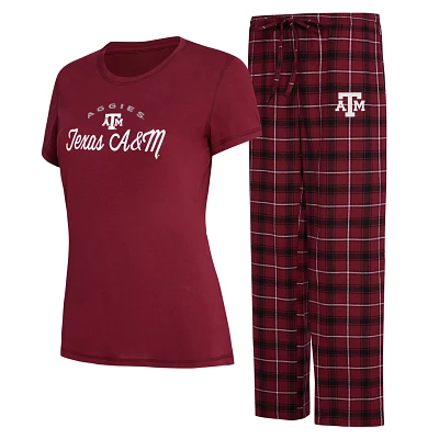 Concepts Sport / Texas AM Aggies Arctic T-Shirt  Flannel Pants Sleep Set