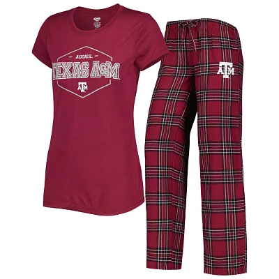 Concepts Sport / Texas AM Aggies Badge T-Shirt  Flannel Pants Sleep Set
