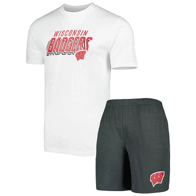 Concepts Sport / Wisconsin Badgers Downfield T-Shirt  Shorts Set