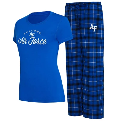 Concepts Sport /Black Air Force Falcons Arctic T-Shirt  Flannel Pants Sleep Set