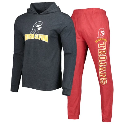 Concepts Sport /Charcoal USC Trojans Meter Pullover Hoodie  Pant Sleep Set