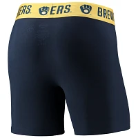 Concepts Sport /Gold Milwaukee Brewers Two-Pack Flagship Boxer Briefs Set