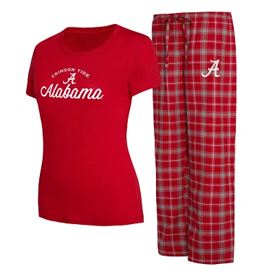Concepts Sport /Gray Alabama Tide Arctic T-Shirt  Flannel Pants Sleep Set