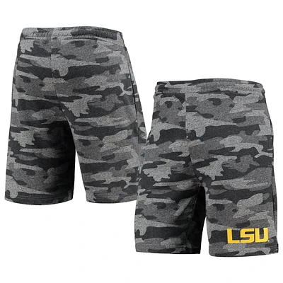Concepts Sport /Gray LSU Tigers Camo Backup Terry Jam Lounge Shorts