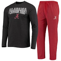 Concepts Sport /Heathered Charcoal Alabama Tide Meter Long Sleeve T-Shirt  Pants Sleep Set