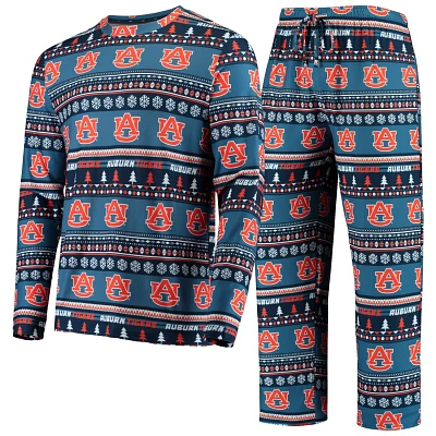 Concepts Sport Auburn Tigers Ugly Sweater Knit Long Sleeve Top and Pant Set