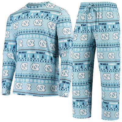 Concepts Sport Carolina North Tar Heels Ugly Sweater Knit Long Sleeve Top and Pant Set