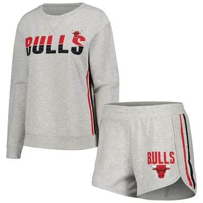 Concepts Sport Chicago Bulls Cedar Long Sleeve T-Shirt  Shorts Sleep Set