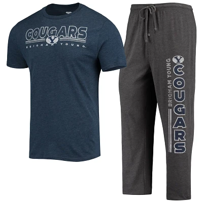 Concepts Sport Heathered Charcoal/ BYU Cougars Meter T-Shirt  Pants Sleep Set