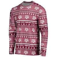 Concepts Sport Texas AM Aggies Ugly Sweater Long Sleeve T-Shirt and Pants Sleep Set