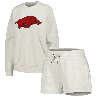 Gameday Couture Arkansas Razorbacks Team Effort Pullover Sweatshirt  Shorts Sleep Set                                           