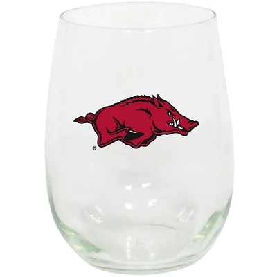 Arkansas Razorbacks 15oz Stemless Wine Glass                                                                                    