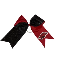 Arkansas Razorbacks Jumbo Glitter Bow with Ponytail Holder                                                                      