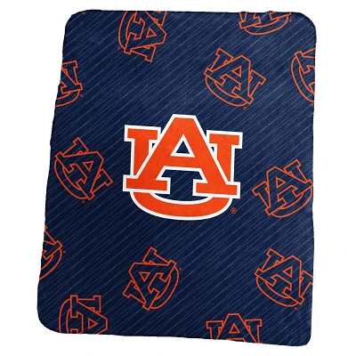 Auburn Tigers 50" x 60" Repeating Logo Classic Plush Throw Blanket                                                              