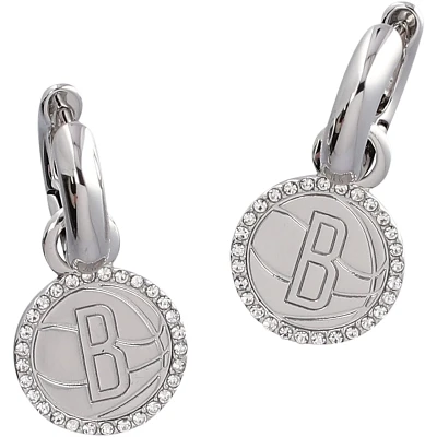 BaubleBar Brooklyn Nets Huggie Earrings                                                                                         