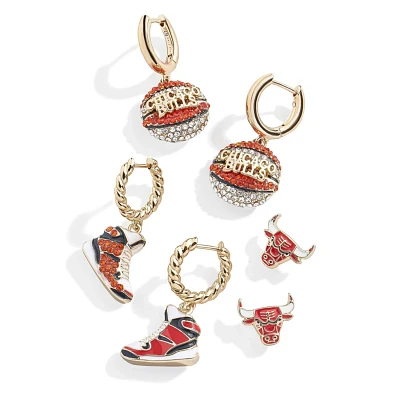 BaubleBar Chicago Bulls Logo Earrings Set                                                                                       