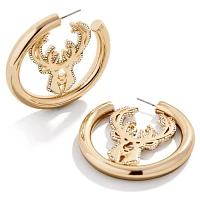 BaubleBar Milwaukee Bucks Logo Large Hoop Earrings                                                                              