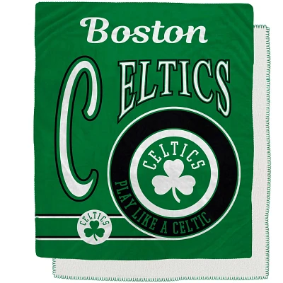 Boston Celtics 50" x 60" Retro Emblem Flannel Fleece Sherpa Blanket                                                             