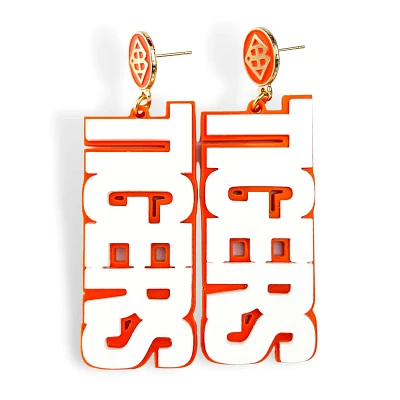 Brianna Cannon Clemson Tigers Large Word Earrings                                                                               