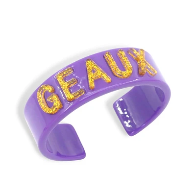 Brianna Cannon LSU Tigers Wordmark Cuff Bracelet                                                                                