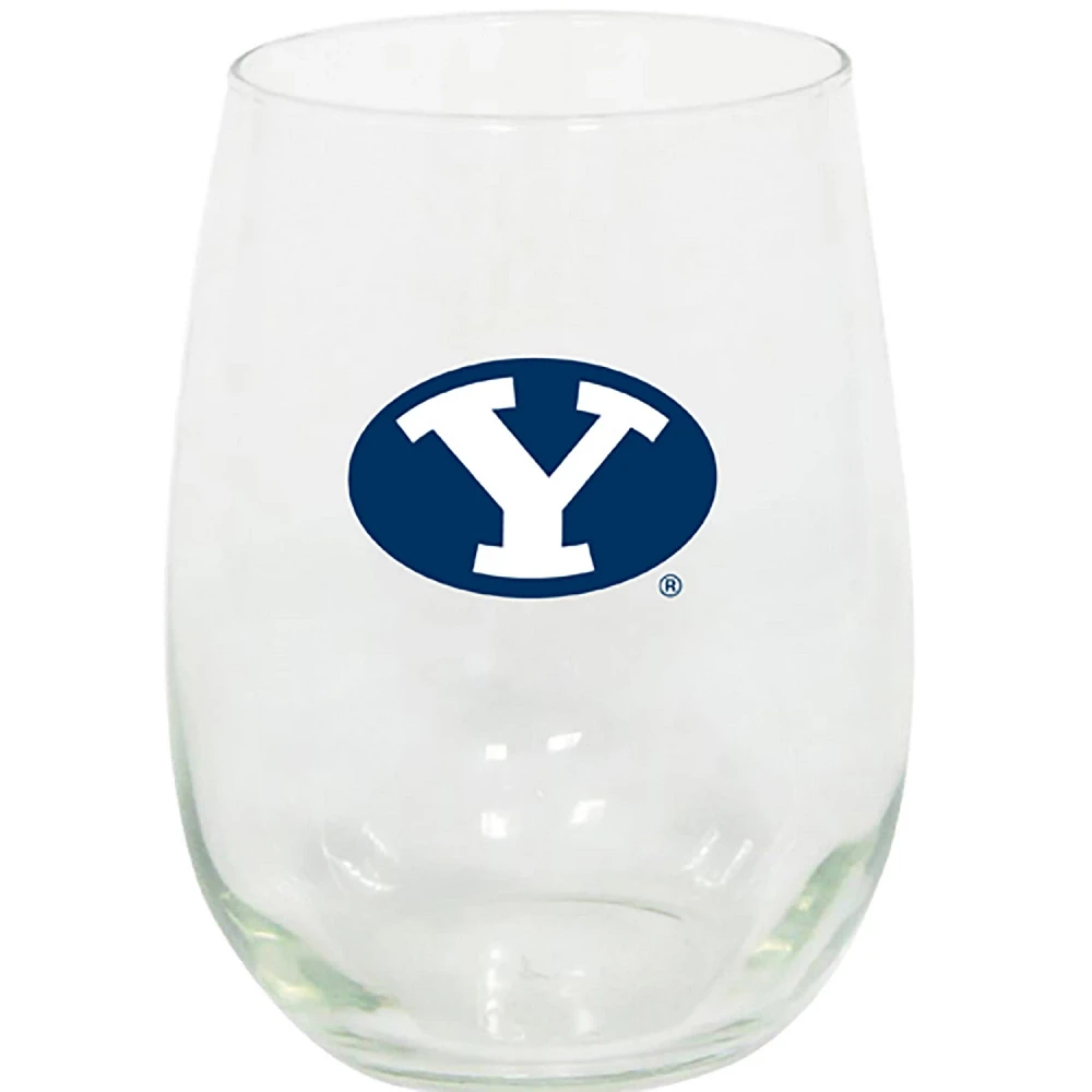 BYU Cougars 15oz Stemless Wine Glass                                                                                            