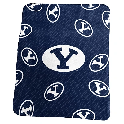 BYU Cougars 50" x 60" Repeating Logo Classic Plush Throw Blanket                                                                