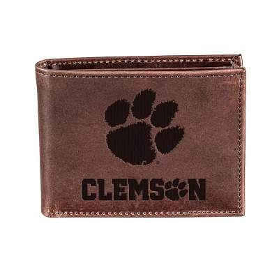 Clemson Tigers Bifold Leather Wallet                                                                                            