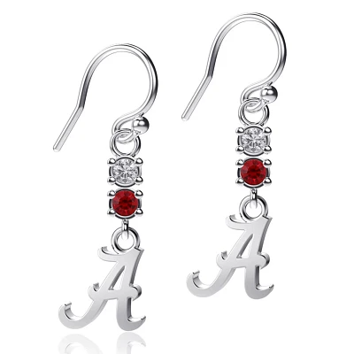Dayna Designs Alabama Crimson Tide Dangle Crystal Earrings                                                                      