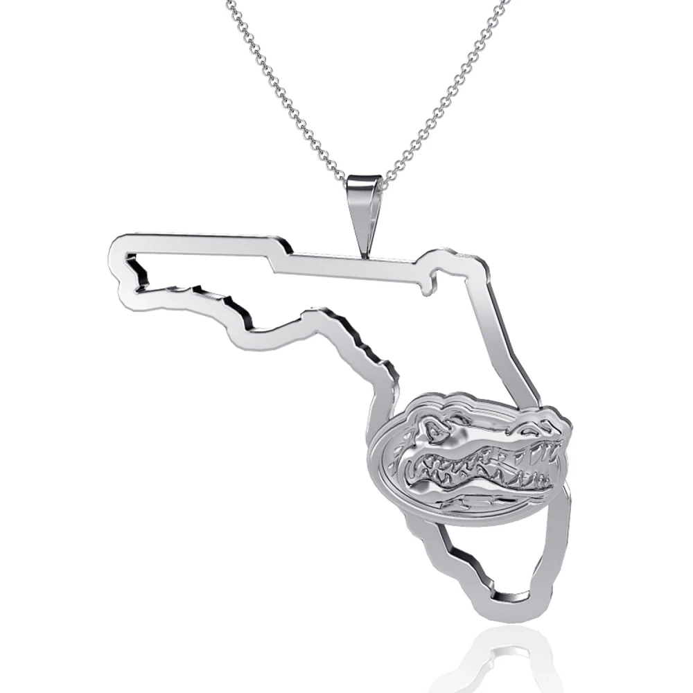 Dayna Designs Florida Gators Team State Outline Necklace                                                                        