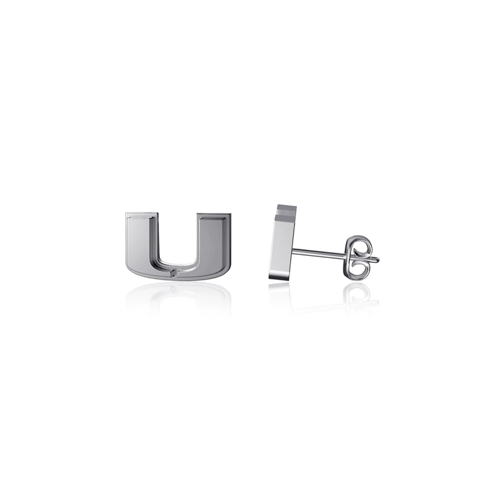 Dayna Designs Miami Hurricanes Team Logo Post Earrings                                                                          