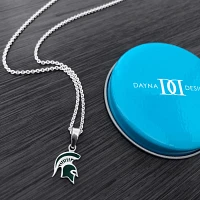 Dayna Designs Michigan State Spartans Enamel Small Pendant Necklace                                                             