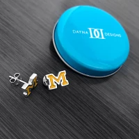 Dayna Designs Michigan Wolverines Enamel Post Earrings                                                                          