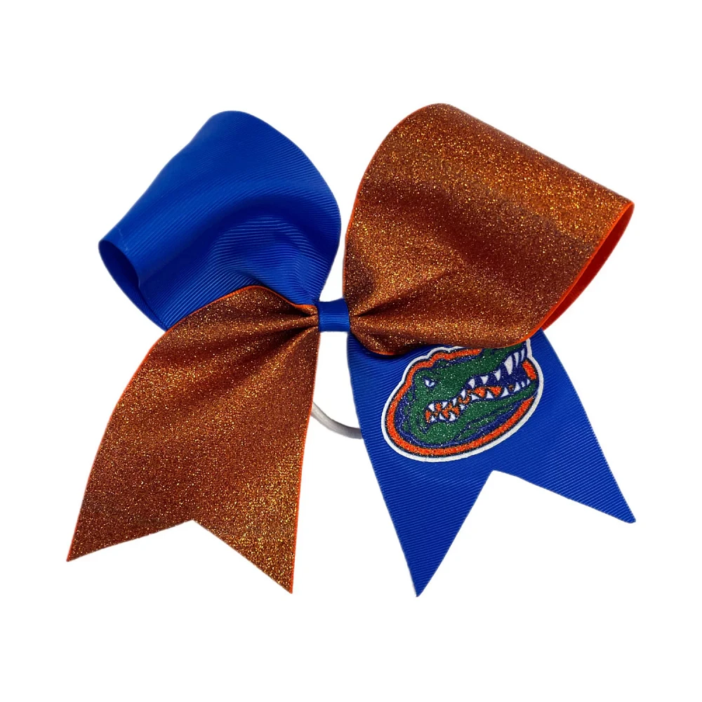 Florida Gators Jumbo Glitter Bow with Ponytail Holder                                                                           