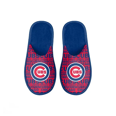 FOCO Chicago Cubs Scuff Wordmark Slide Slippers