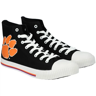 FOCO Clemson Tigers Big Logo High Top Canvas Shoes                                                                              