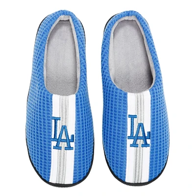 FOCO Los Angeles Dodgers Team Stripe Memory Foam Slide Slippers