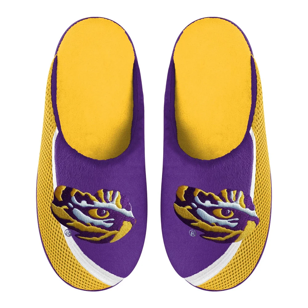 FOCO LSU Tigers Big Logo Color Edge Slippers